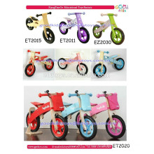 Children's wooden balance bike, colorful cartoon wooden frame, new design 2016